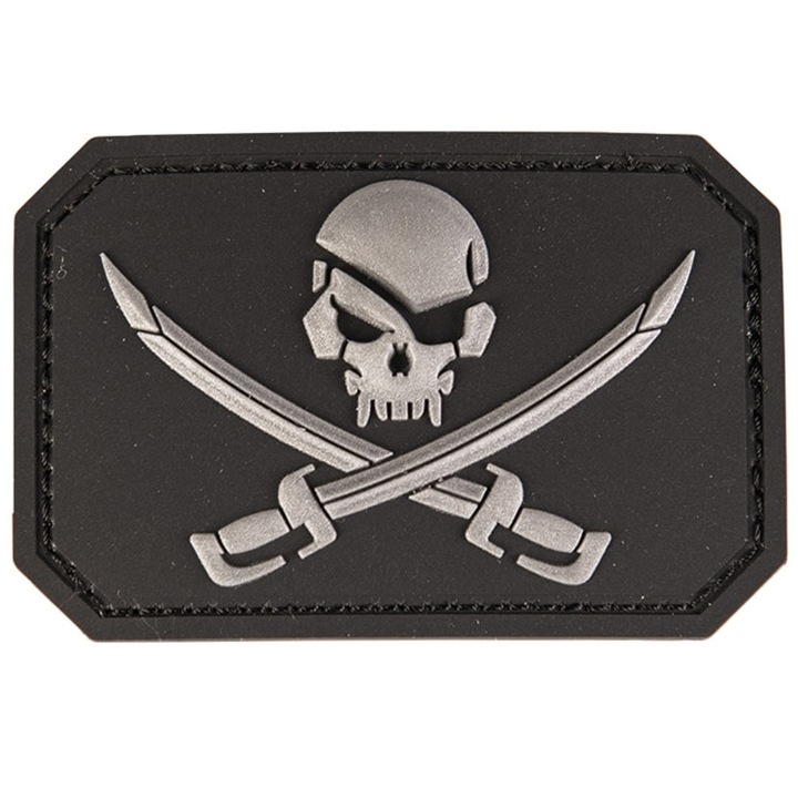 Patch pentru haine, MIL-TEC, Negru/Alb
