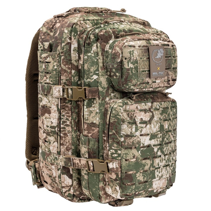Taktikai hátizsák, Mil-Tec, poliészter, 36 l, 51 x 29 x 28 cm, 1380 g, terepszínű