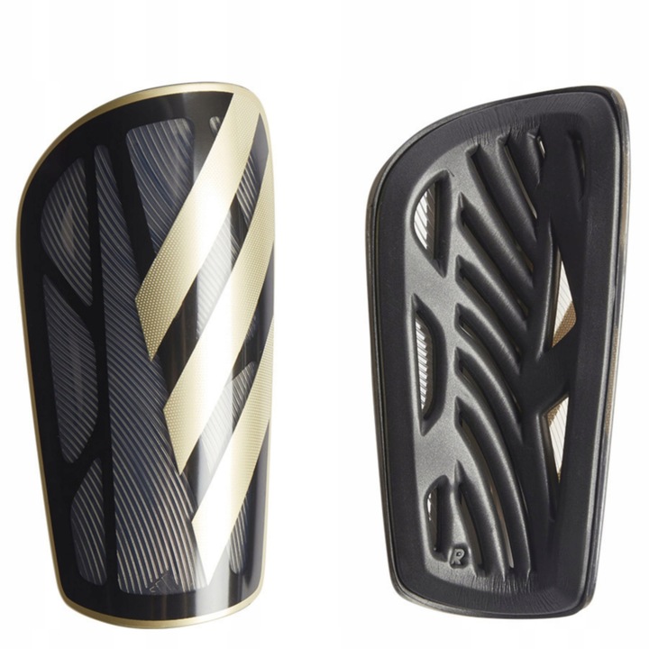 Aparatoare de gamba pentru fotbal, Adidas, Negru-Auriu, 140-160cm