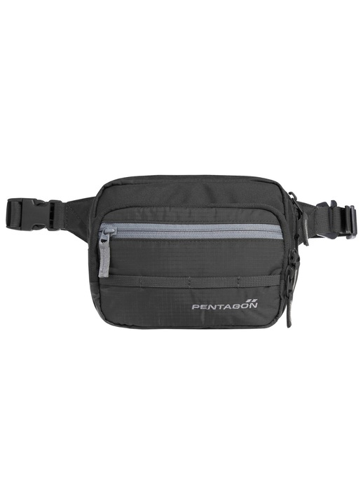 Férfi kézitáska, Pentagon, poliészter, 210 x 90 x 50 mm, fekete