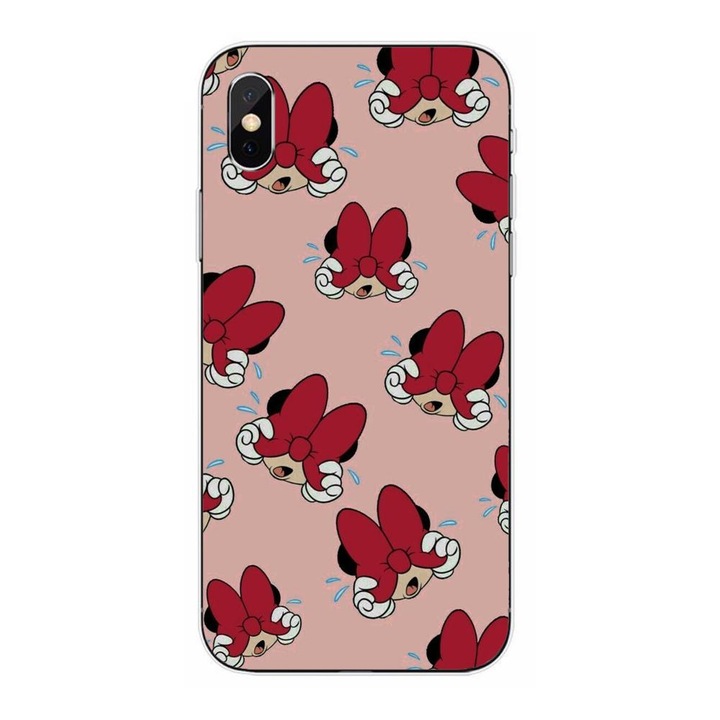 Husa compatibila cu Apple iPhone XS Max Silicon Gel Tpu Model Minnie Pattern Funda Rosie