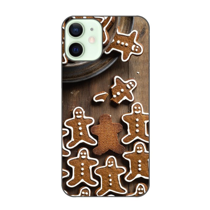 Husa compatibila cu Apple iPhone 12 Mini Silicon Gel Tpu Model Craciun Turta Dulce