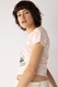 DeFacto, Tricou crop cu imprimeu, Portocaliu pal, M