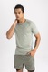 DeFacto, Tricou cu maneci raglan, Verde pal, S