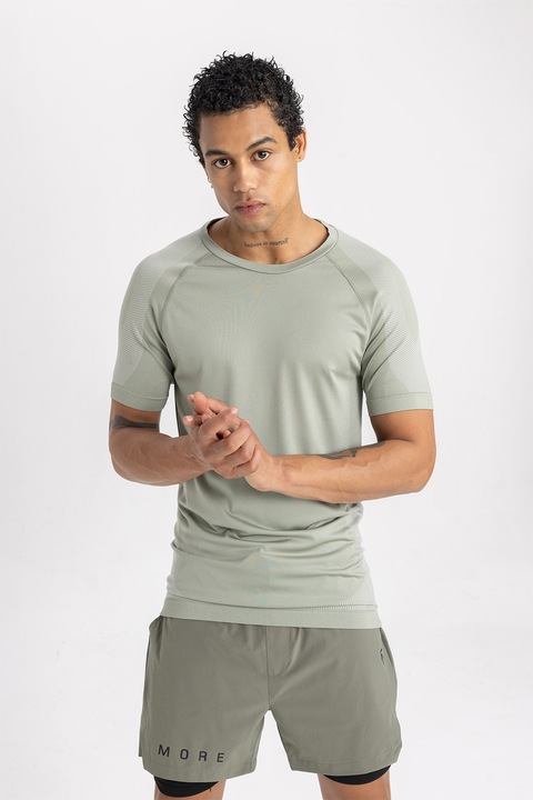 DeFacto, Tricou cu maneci raglan, Verde pal, S