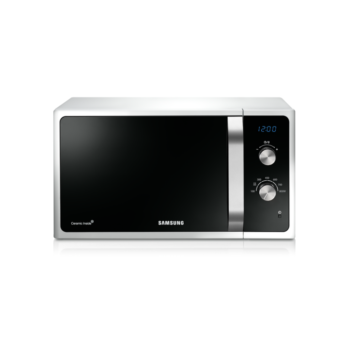 Samsung MG23F301TAS/EO Mikrohullamú sütő, Healthy Cooking technológiával, 23 L, Fehér