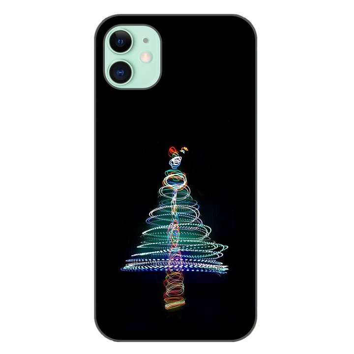 Кейс, съвместим с Apple iPhone 11 Silicone Gel Tpu Модел Christmas Tree Neon