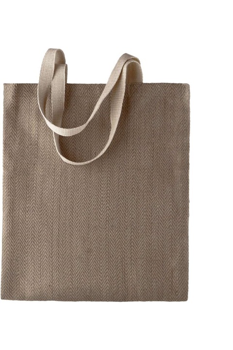 Geanta de iuta din fire 100% naturale si vopsite KI0226, Natural, Cappuccino, Universal