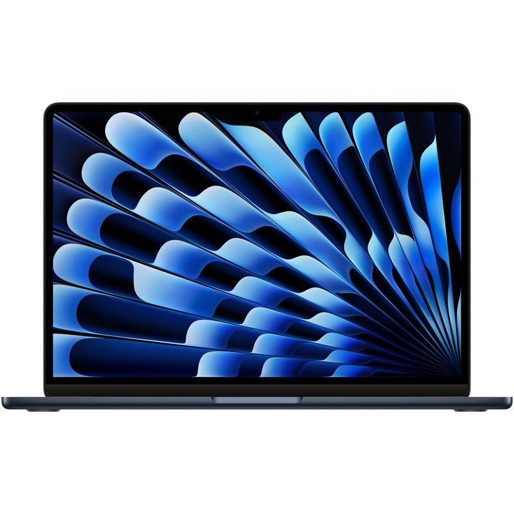 Лаптоп Apple MacBook Air 13", Apple M3, 8 ядра CPU и 8 ядра GPU, 8GB, 256GB, Midnight, INT KB, Manual RO