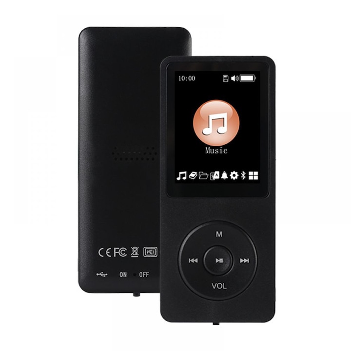 Bluetooth MP3/MP4 lejátszó, fekete