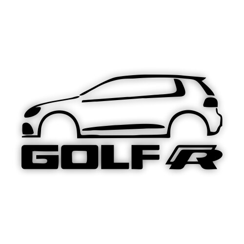 Sticker Auto Golf V R - 15 CM - Alb - eMAG.ro