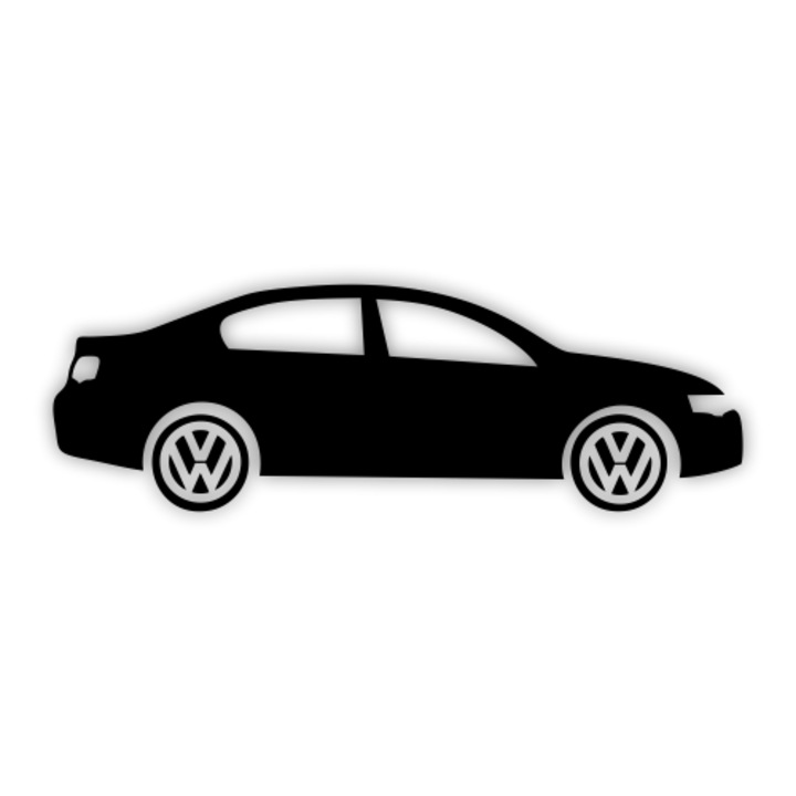 Sticker Auto Passat B6 Side 3 - 15 cm - Alb
