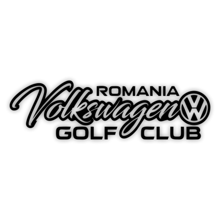 Автомобилен стикер Румъния Vv Golf Club - 15 CM - Бял