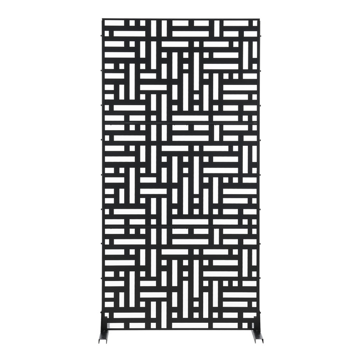 Perete despartitor, casa.pro, PXHA-0003 Bernalda, 180 x 90 x 40 cm, otel, negru