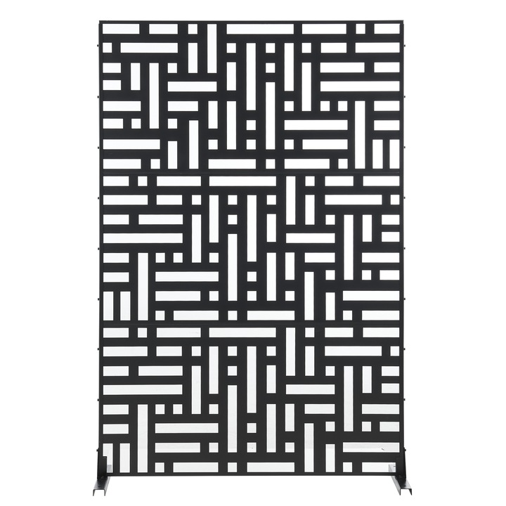 Perete despartitor, casa.pro, PXHA-0004 Bernalda, 180 x 120 x 40 cm, otel, negru