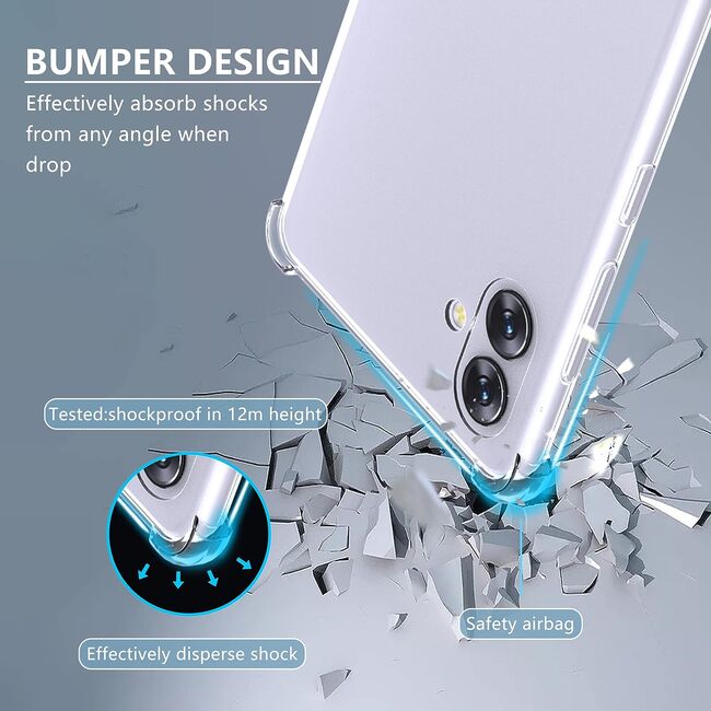 Husa PCS compatibila cu Samsung Galaxy A05 Anti-Shock 1.5mm, transparent