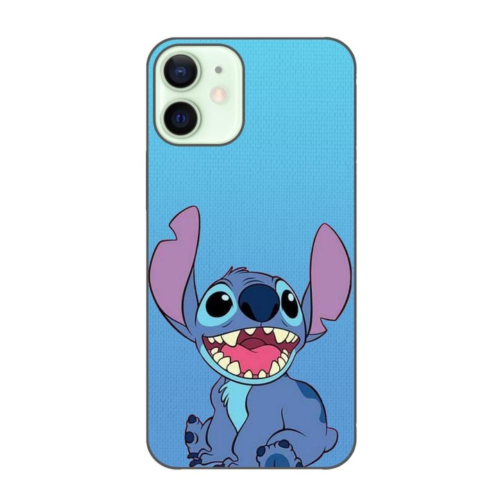 Husa compatibila cu Apple iPhone 12 Mini Silicon Gel Tpu Model Stitch Blue