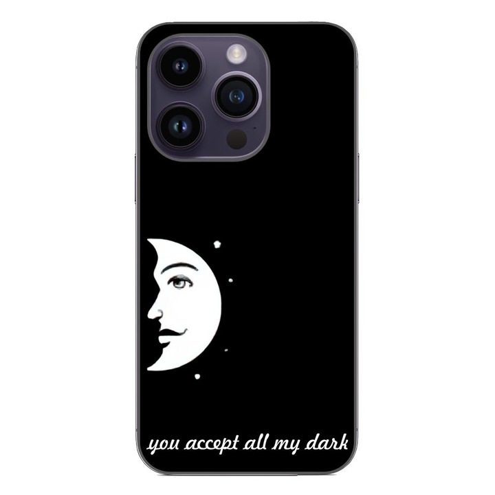 Husa compatibila cu Apple iPhone 14 Pro Silicon Gel Tpu Model Cupluri Model Luna