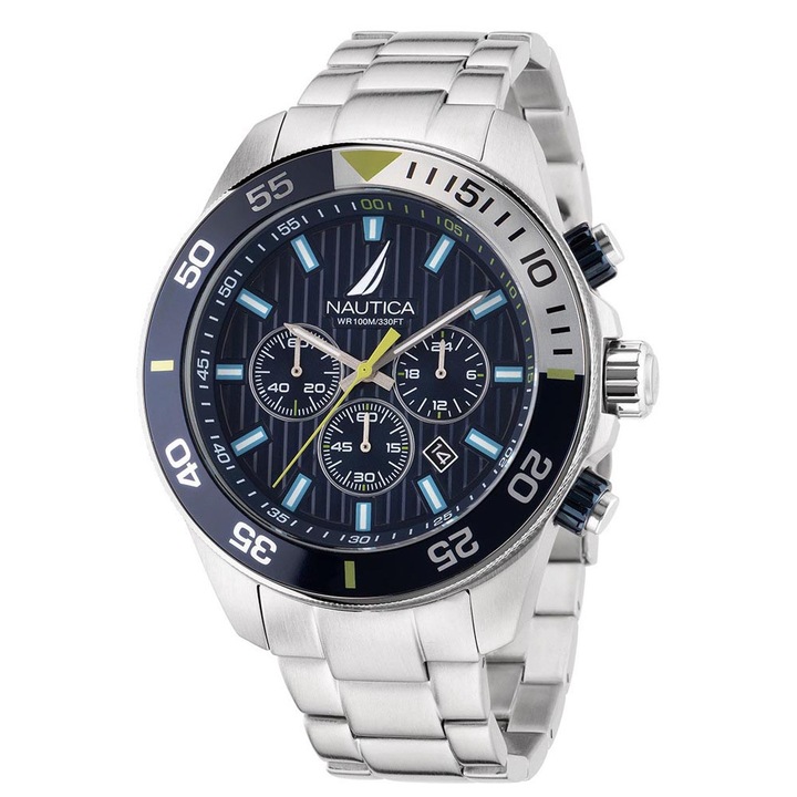 Ceas Barbati, Nautica, Inox, Argintiu