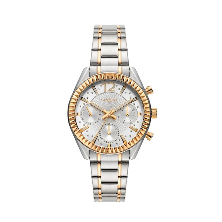 Ceas dama, Vogue, Inox, Argintiu/Auriu