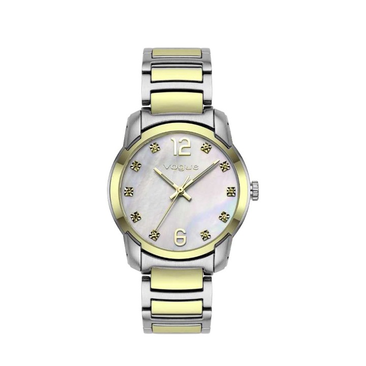 Ceas dama, Vogue 2020611261, Inox, Galben/Argintiu
