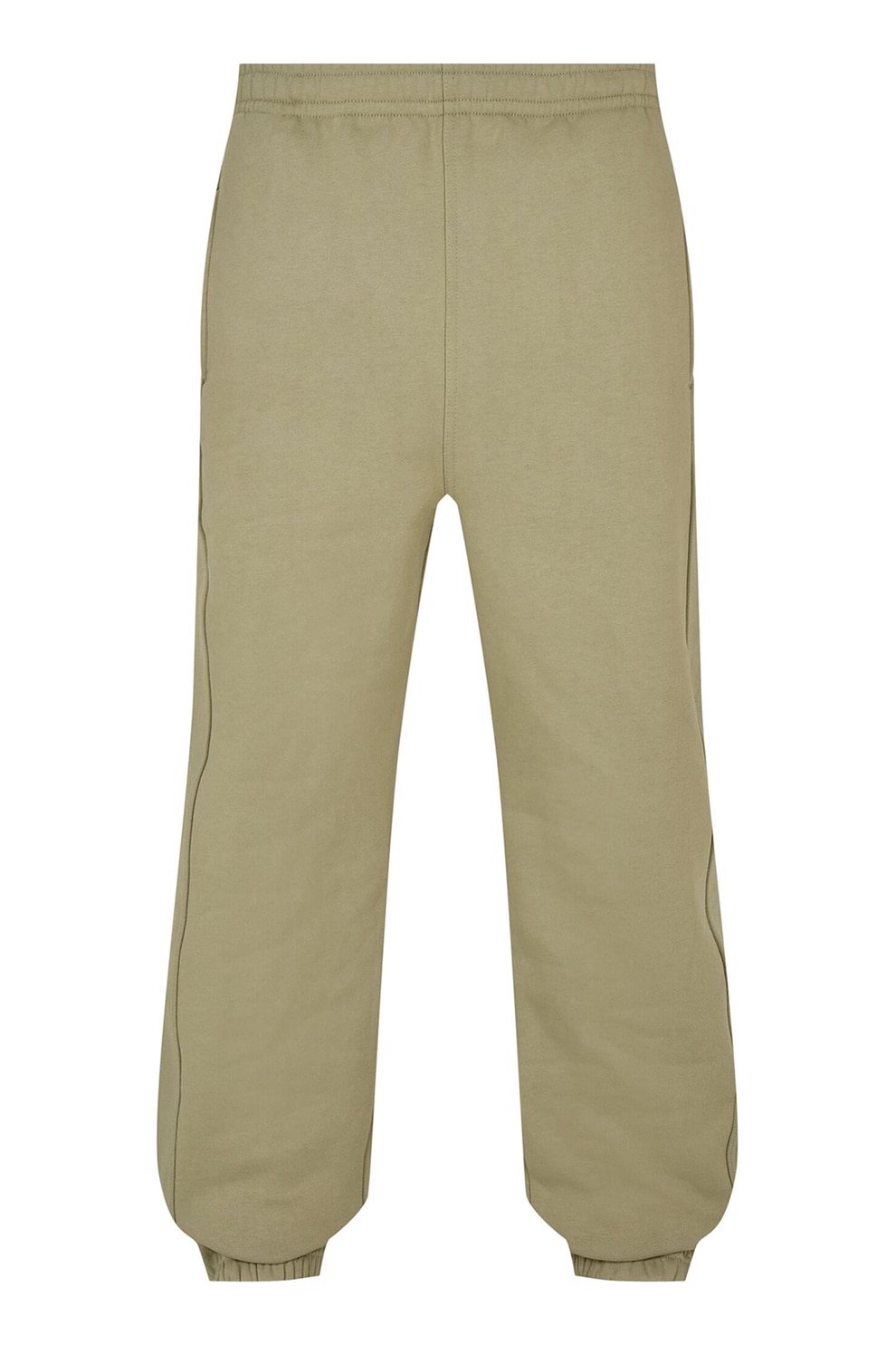 Urban Classics, Pantaloni de trening cu model uni si buzunare oblice, Kaki, XS