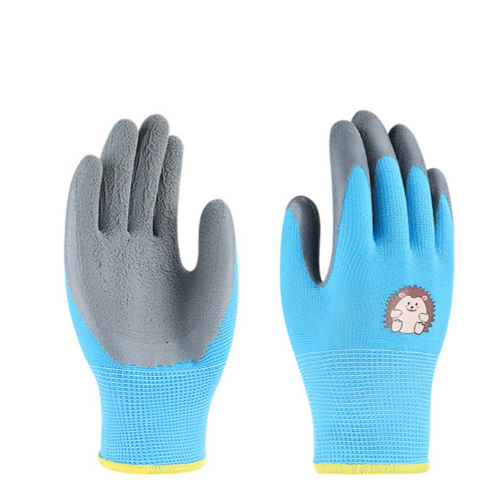 Kertészkesztyű gyerekeknek, poliészter, kék, 3-7 éves korig