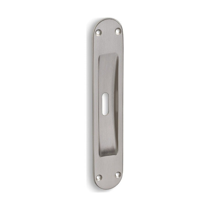 Maner usa glisanta, Convex, 18.75 x 3.45 cm, Argintiu