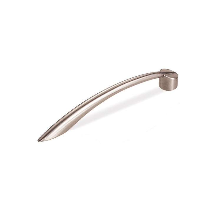 Maner pentru mobiler, Convex, Zamac, 96 mm, Nichel mat