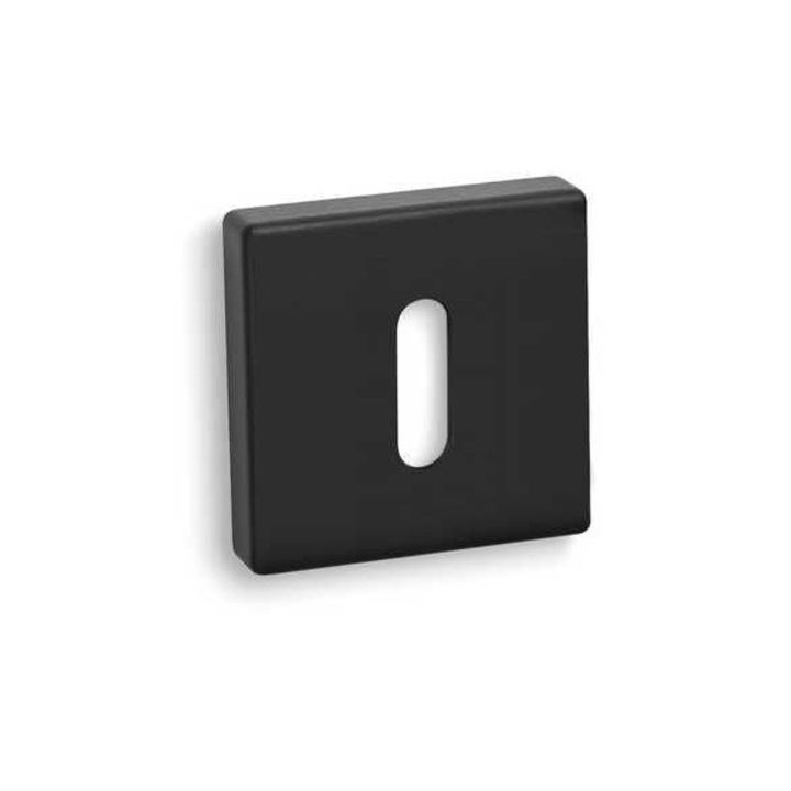 Placa cheie pentru usa interioara, Convex, Aliaj zinc/aluminiu, Negru
