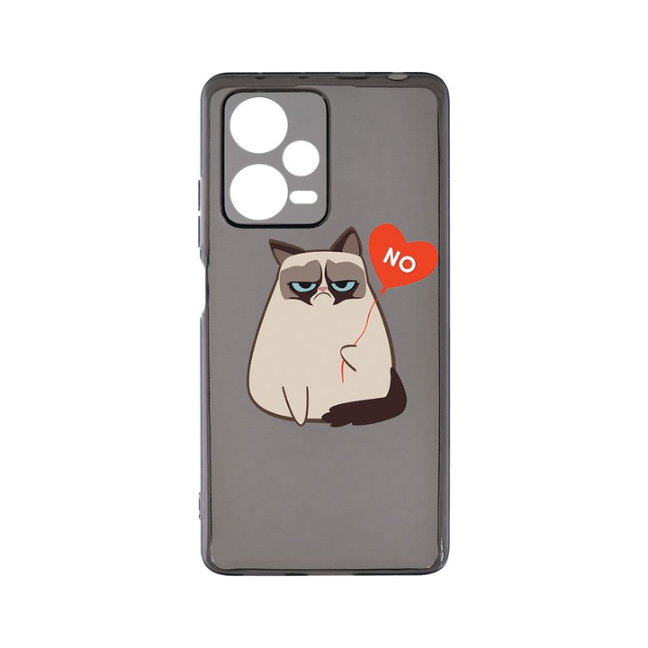 Силиконов калъф BestCase за Xiaomi Redmi Note 12 Pro Plus 5G, Meme - Grumpy Says No, Camera Protection, Grafit Silicon 1.5MM, GT 657