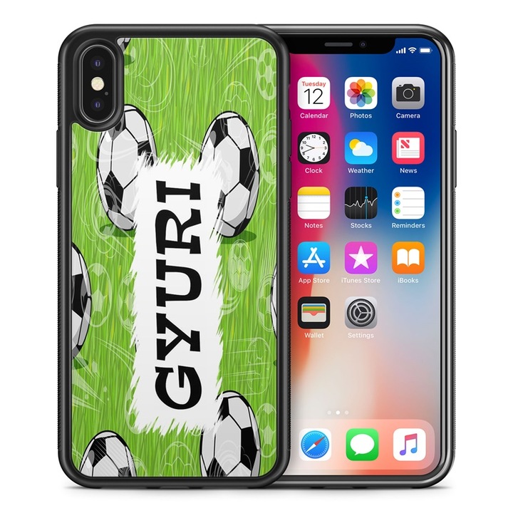 Samsung Galaxy A32, силиконов силиконов TPU калъф Football 2 гръб Калъф за телефон с име Gyuri 11