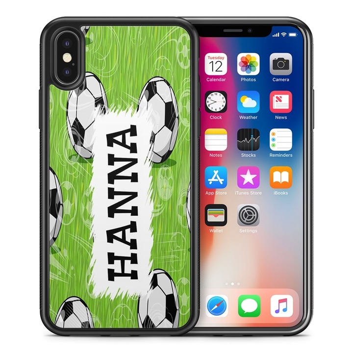 Samsung S23 Plus, силиконов силиконов TPU калъф Football 2 заден капак калъф за телефон с име Hanna 11