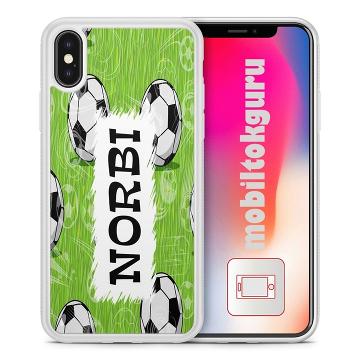 Samsung S23 Plus, силиконов силиконов TPU калъф Football 2 заден капак калъф за телефон с име Norbi 22