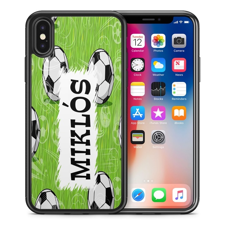 Samsung S23 Plus, силиконов Football 2 силиконов TPU калъф гръб калъф за телефон Miklós 11 име
