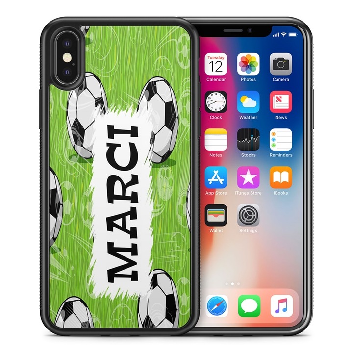 Samsung S23 Plus силиконов Football 2 силиконов TPU калъф за гръб Калъф за телефон с име Marci 11