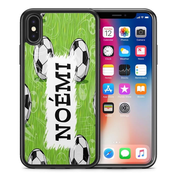 Samsung Galaxy S23 FE, силиконов Football 2 силиконов TPU калъф заден капак Калъф за телефон с име Noémi 11