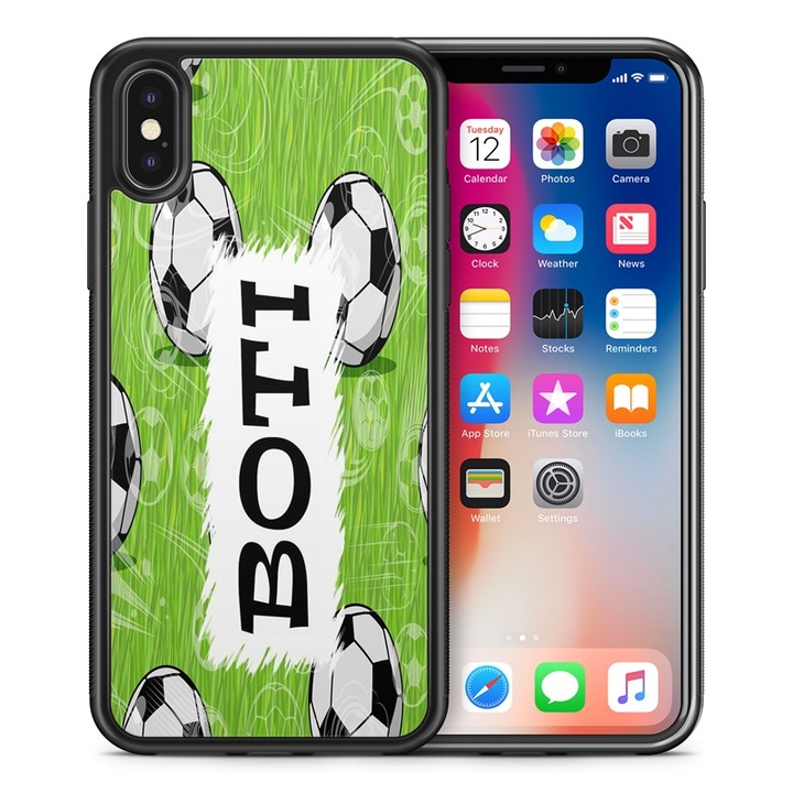 XI Redmi Note10 Pro Silicone Football 2 Силиконов TPU калъф Заден капак Калъф за телефон с име Boti 11