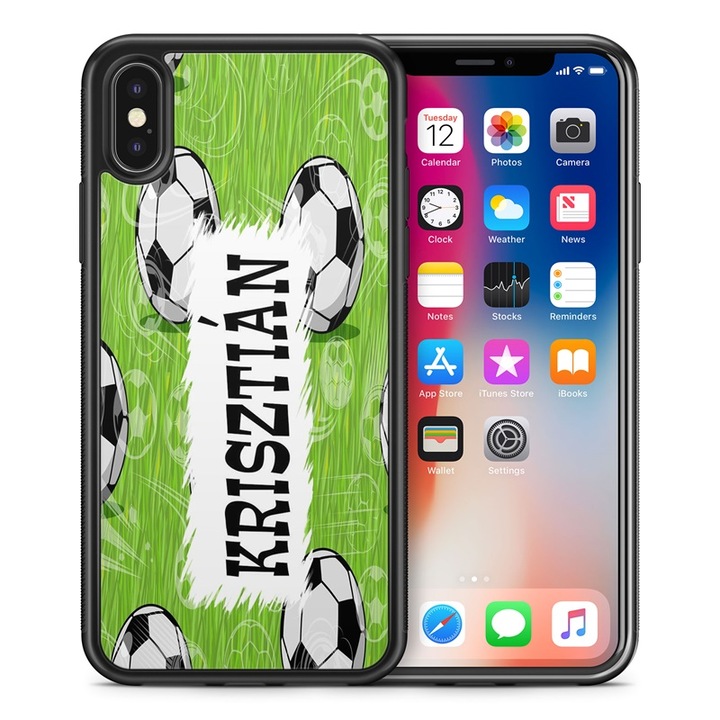 Samsung Galaxy A25, силиконов силиконов TPU калъф Football 2 заден капак калъф за телефон с име Krisztián 11