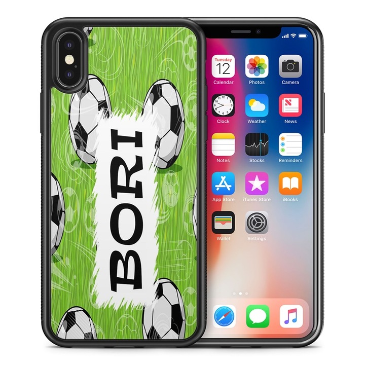 Samsung S23 Plus, силиконов силиконов TPU калъф Football 2 заден капак калъф за телефон с име Bori 11