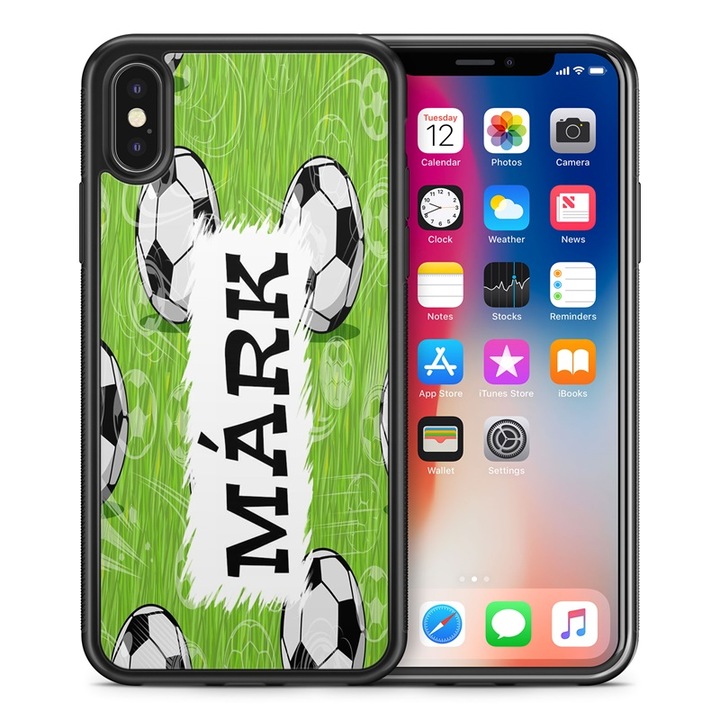 XI Redmi Note10 Pro, силиконов Football 2 силиконов TPU калъф заден калъф за телефон Mark 11 с име