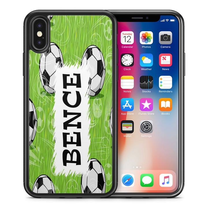 Samsung S23 Plus, силиконов силиконов TPU калъф Football 2 заден капак калъф за телефон с име Bence 11