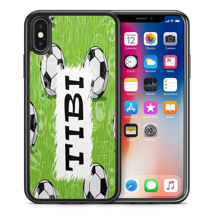 Samsung S23 Plus, силиконов силиконов TPU калъф Football 2 заден капак калъф за телефон с име Tibi 11