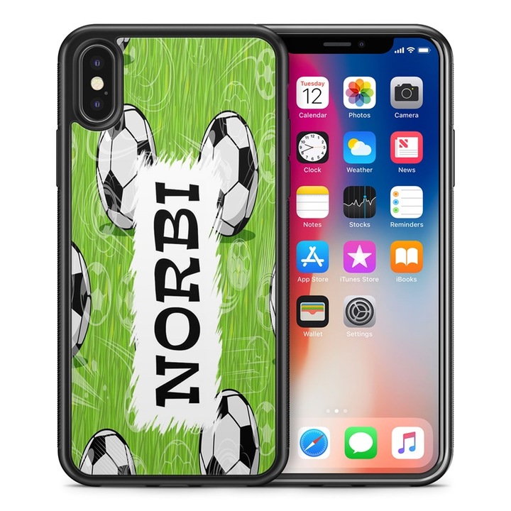 Samsung Galaxy S23 FE, силиконов Football 2 силиконов TPU калъф заден капак калъф за телефон с име Norbi 11