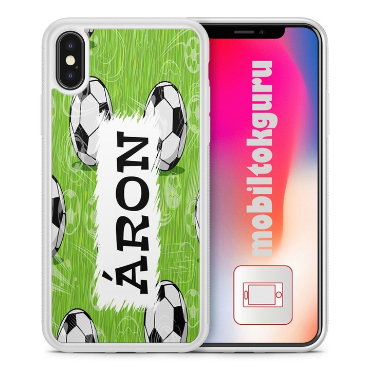 Samsung Galaxy S23 FE, силиконов калъф Football 2 силиконов TPU гръб калъф за телефон с име Áron 22