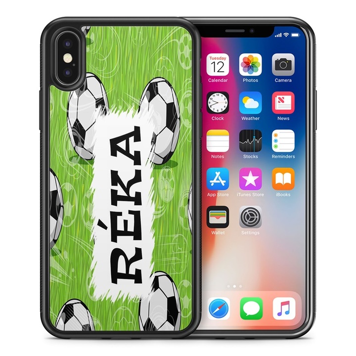 Samsung S23 Plus, силиконов силиконов TPU калъф Football 2 заден капак калъф за телефон с име Réka 11