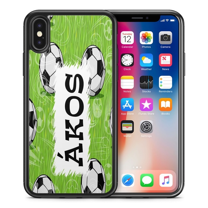Samsung Galaxy A54, силиконов силиконов TPU калъф Football 2 заден капак калъф за телефон с име Ákos 11