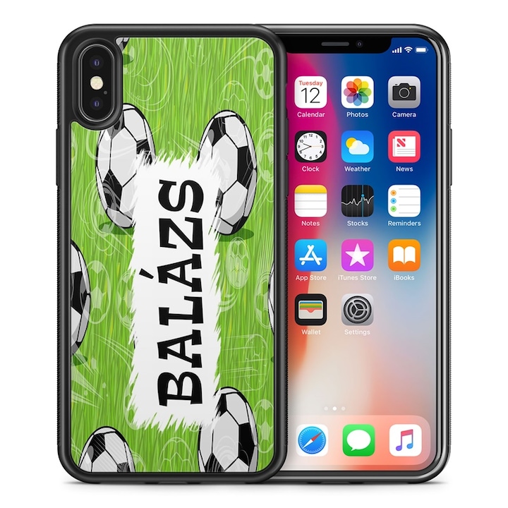 Samsung Galaxy A25, силиконов калъф Football 2 силиконов TPU гръб калъф за телефон с име Balázs 11