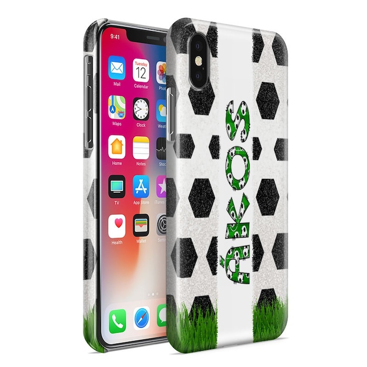 XI Redmi Note 9 Pro, пластмасов гръб на калъфа за футболен телефон с име Ákos