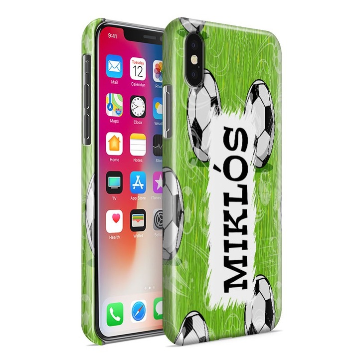Samsung S23 Plus, пластмасов калъф за телефон Football 2 гръб с името на Miklós
